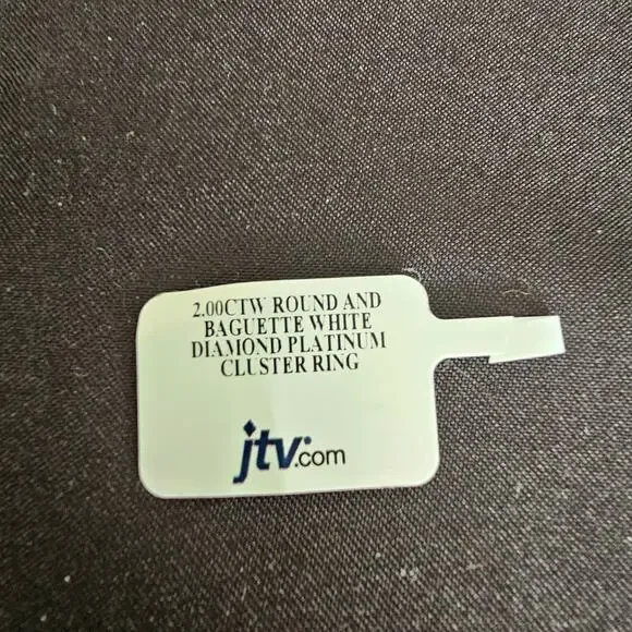 JTV 2.00 CTW White Diamond Platinum-Plated Cluster Dome Ring – Size 7 - Picture 2 of 7